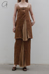 OUDE WAAG Washing Cowboy Deolition Dress OW-23SS-DS03 reddish brown